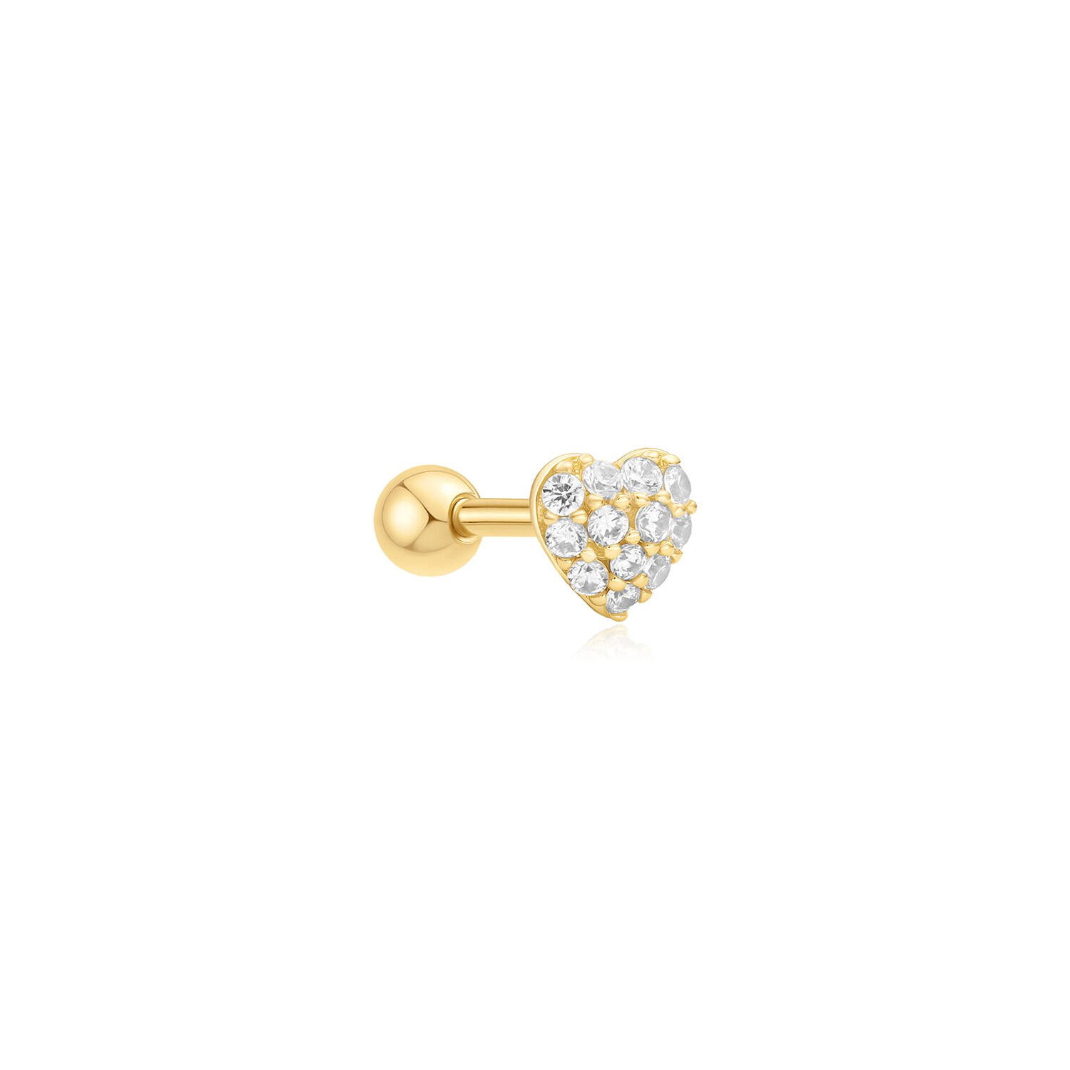  Ear Edit - Ohrstecker - Silber / 14kt GP - Zirkonia